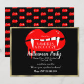 Volwassenen Halloween Vampire Party Red Black en G Kaart (Voorkant / Achterkant)