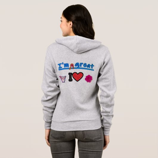 Volwassenen hoodie (Achterkant volledig)
