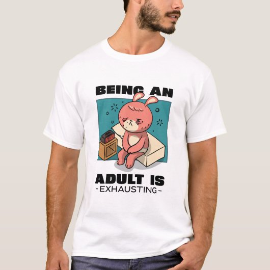 Volwassenen is uitdrijven t-shirt (Voorkant)