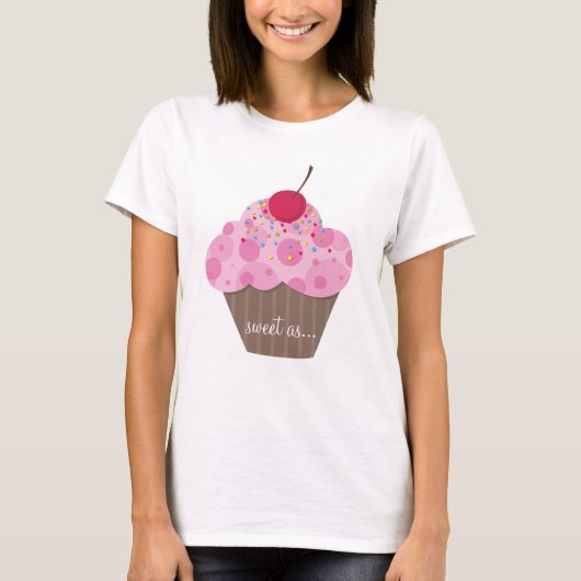 VOLWASSENEN KLEDING:: zoete cupcake T-shirt (Voorkant)