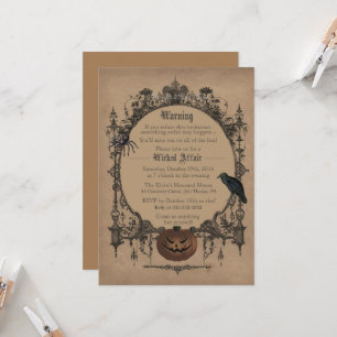 Volwassenen kostuum Halloween uitnodiging