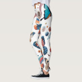 Volwassenen Legging Design – Kleurrijke Vlinders (Links)