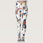 Volwassenen Legging Design – Kleurrijke Vlinders (Voorkant)