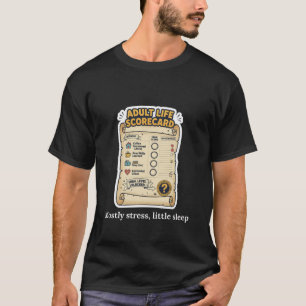 Volwassenen Levens Scorekaart Grappig Volwassen On T-shirt