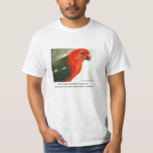 Volwassenen (mannen) Australian King Parrot T-shirt (Voorkant)