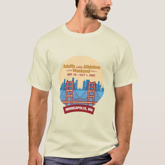Volwassenen met Albinisme Weekend Minneapolis T-sh T-shirt (Voorkant)