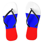 Volwassenen met slingerriemen met vlag van Rusland Teenslippers (Voetbed)