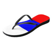 Volwassenen met slingerriemen met vlag van Rusland Teenslippers (Schuin)