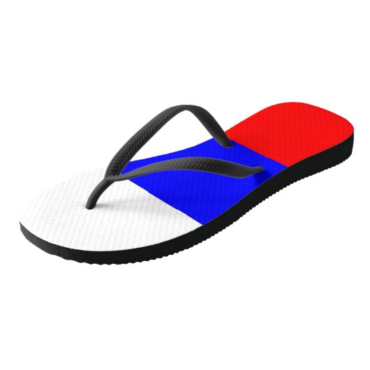 Volwassenen met slingerriemen met vlag van Rusland Teenslippers (Schuin)