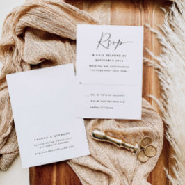 Volwassenen Moderne Kalligrafie Trouw RSVP Kaart