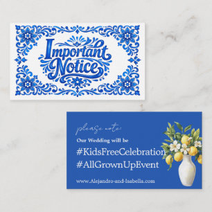 💙🍋Volwassenen Only Azul & Limone Romance Alleen‑ Informatiekaartje