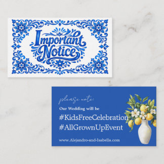 💙🍋Volwassenen Only Azul & Limone Romance Alleen‑ Informatiekaartje
