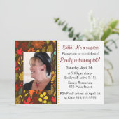 Volwassenen op verjaardag Fotouitnodiging Alle bla Kaart (Staand voorkant)