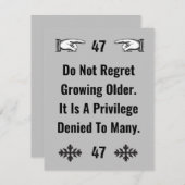 Volwassenen ouder wenskaart bedankkaart (Voorkant / Achterkant)