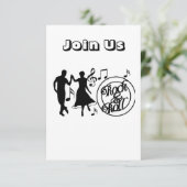 "VOLWASSENEN" PARTIJINVITATIE VOOR ELK VERWONEN VO KAART (Staand voorkant)