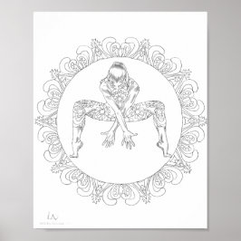Volwassenen Poster Mandala Danser Dancer