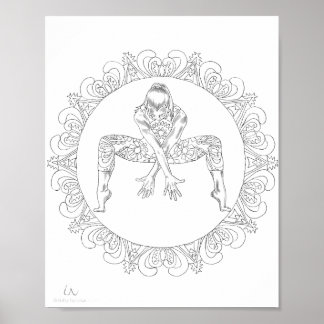 Volwassenen Poster Mandala Danser Dancer