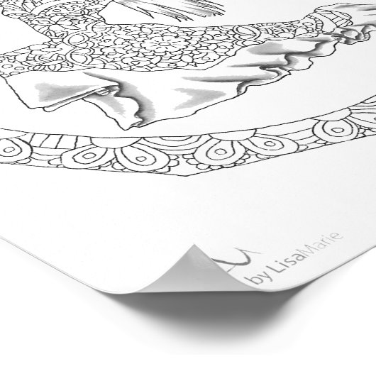 Volwassenen Poster Mandala Flamenco Dancer (Hoek)