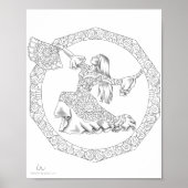 Volwassenen Poster Mandala Flamenco Dancer (Voorkant)