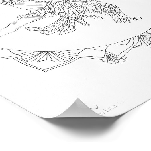 Volwassenen Poster Mandala Jazz Dancer (Hoek)