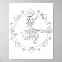 Volwassenen Poster Mandala Jazz Dancer