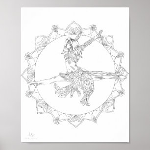 Volwassenen Poster Mandala Jazz Dancer