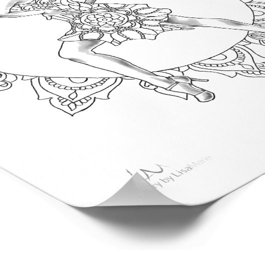 Volwassenen Poster Salsa Mandala Dancer (Hoek)