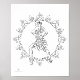 Volwassenen Poster Salsa Mandala Dancer