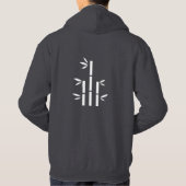 Volwassenen Pullover Hoodie (Donkergrijs Levendig) (Achterkant)