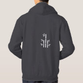 Volwassenen Pullover Hoodie (Donkergrijs levendig (Achterkant)