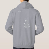Volwassenen Pullover Hoodie (Grijs Levendig) (Achterkant)