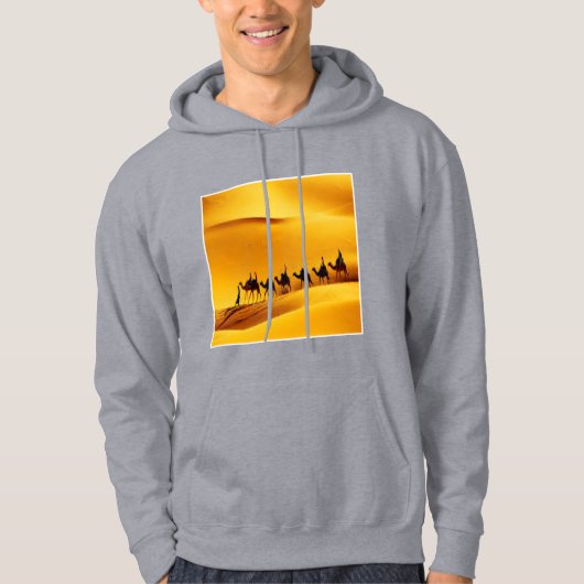 Volwassenen Pullover Hoodie grijs SAHARA TOERIS (Voorkant)