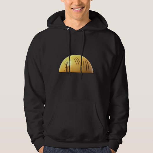Volwassenen Pullover Hoodie Krassen bij Dageraad (Voorkant)