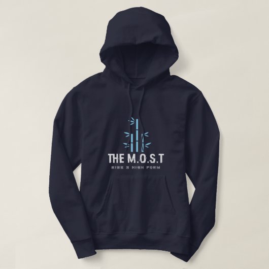 Volwassenen Pullover Hoodie (Marineblauw) (Design voorkant)