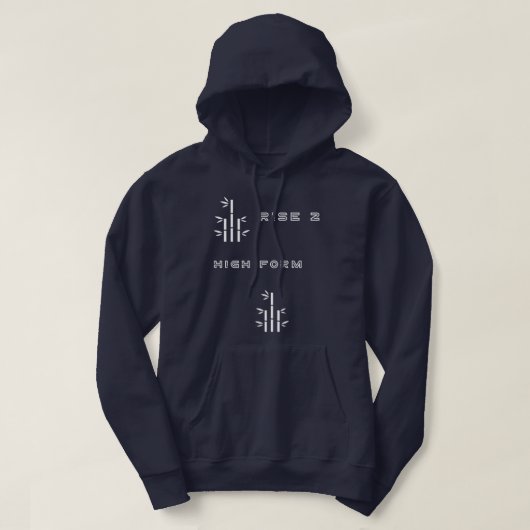 Volwassenen Pullover Hoodie (Marineblauw Levendig) (Design voorkant)