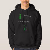 Volwassenen Pullover Hoodie (Zwart Levendig) (Voorkant)