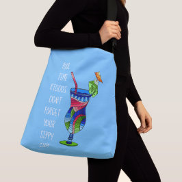 Volwassenen sippybeker (blauw), Mooie strand Crossbody Tas