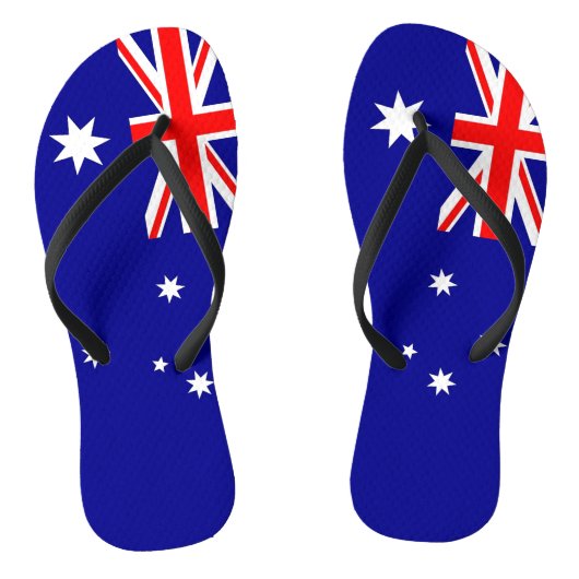 Volwassenen Slim Straps met vlag van Australië Teenslippers (Voetbed)