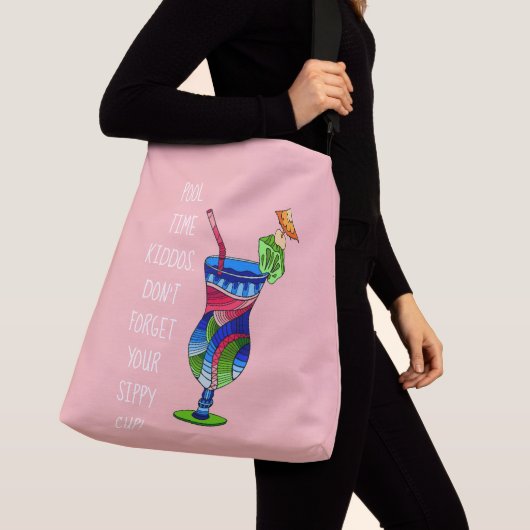 Volwassenen slurkbeker (roze), Cute Beach Tote Bag (Dichtbij)