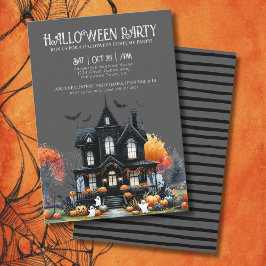 Volwassenen Spokenhuis Halloween Feest Kaart
