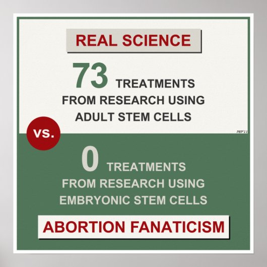 Volwassenen Stamcelonderzoek Poster (Voorkant)