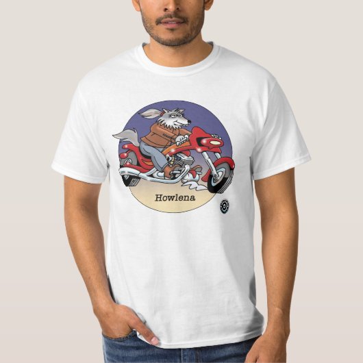 Volwassenen T Shirt - Howlena, Bikers zijn dieren (Voorkant)