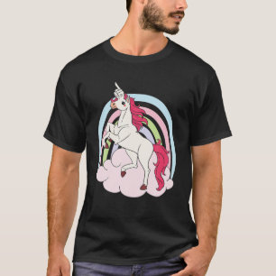 Volwassenen Unicorn, middenvingerhoorn T-shirt