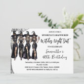 Volwassenen Verjaardag Halloween heksen Night Out  Kaart (Staand voorkant)