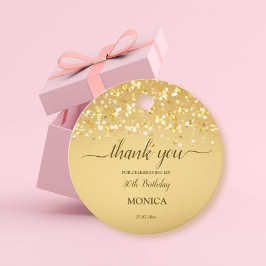 Volwassenen verjaardagsfeest elegant gold minimali bedankjes labels