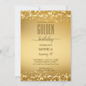 Volwassenen verjaardagsfeest elegant gold minimali kaart (Voorkant)