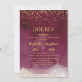 Volwassenen Verjaardagsfeestje Gezamenlijk | Paars Kaart (Voorkant)