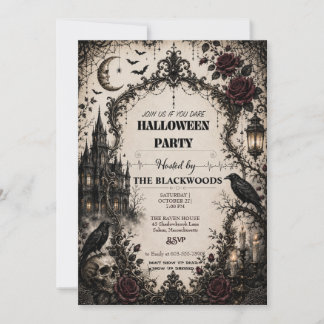 Volwassenen Vintage Gotische Halloween-feest Kaart