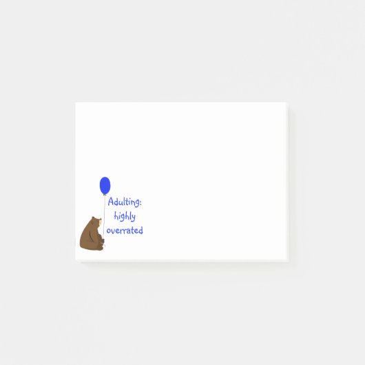 Volwassenen: zeer overschat. Fun Balloon Beer Quot Post-it® Notes (Voorkant)