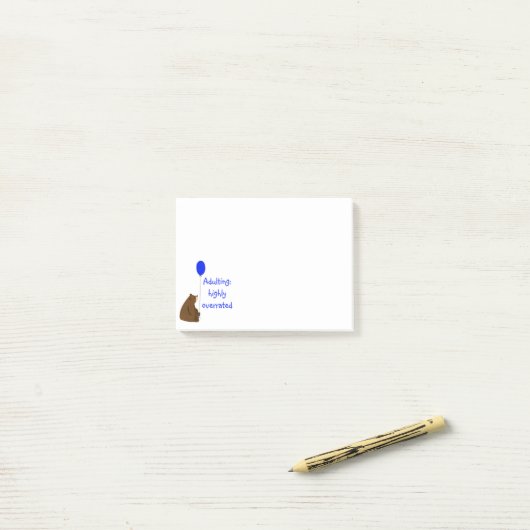 Volwassenen: zeer overschat. Fun Balloon Beer Quot Post-it® Notes (Op bureau)